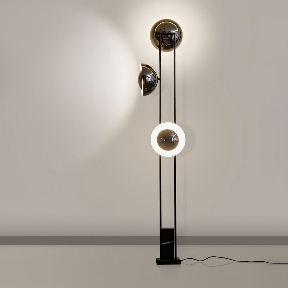 O3 Floor Lamp Modern Black LED Three-Light Indoor Lighting