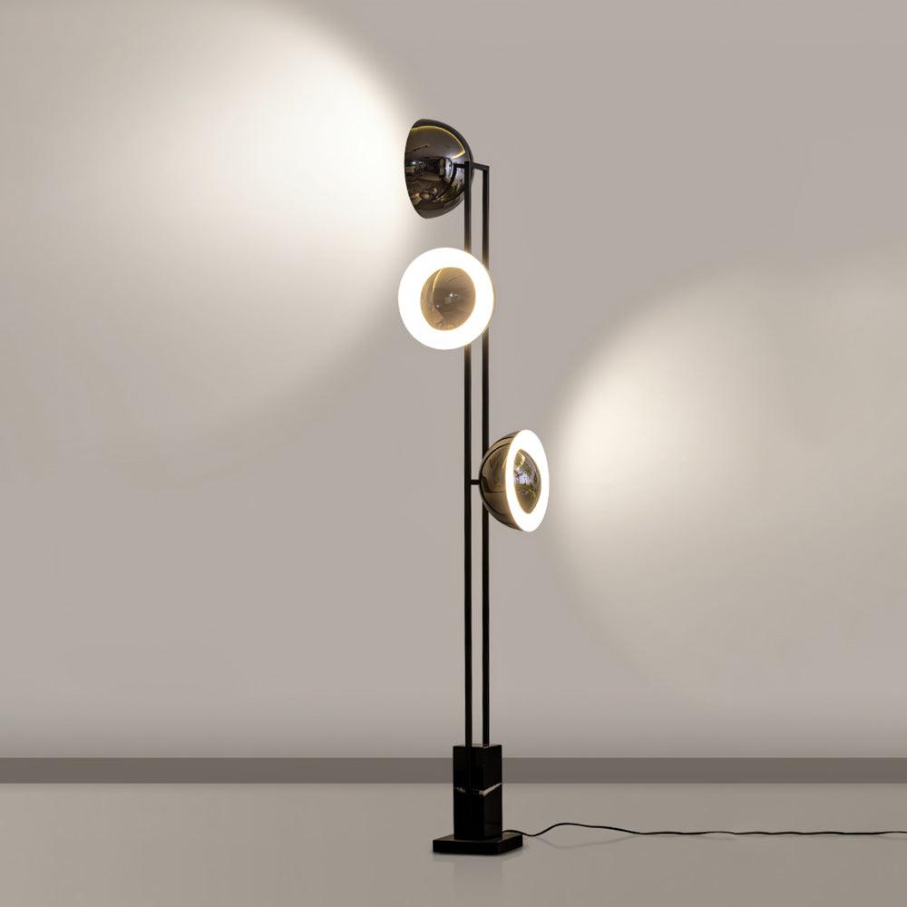 O3 Floor Lamp Modern Black LED Three-Light Indoor Lighting