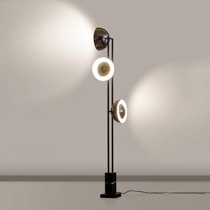 O3 Floor Lamp Modern Black LED Three-Light Indoor Lighting