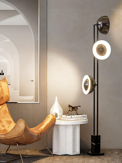 O3 Floor Lamp Modern Black LED Three-Light Indoor Lighting