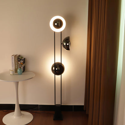O3 Floor Lamp Modern Black LED Three-Light Indoor Lighting