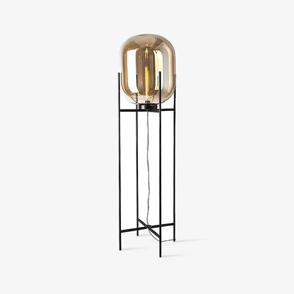 Oda Floor Lamp with Hand Blown Glass, LED, Indoor Use