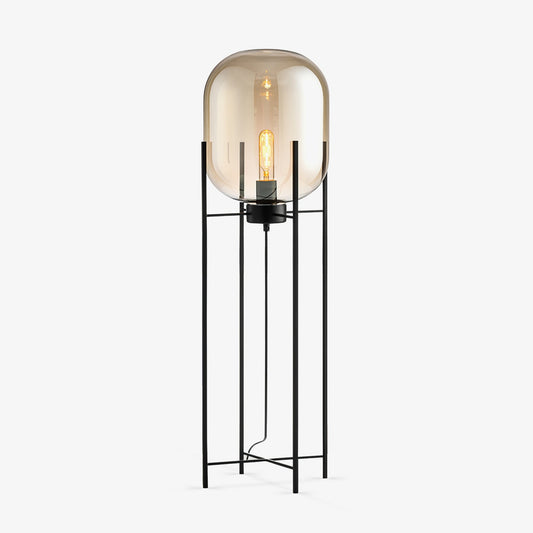 Oda Floor Lamp with Hand Blown Glass, LED, Indoor Use