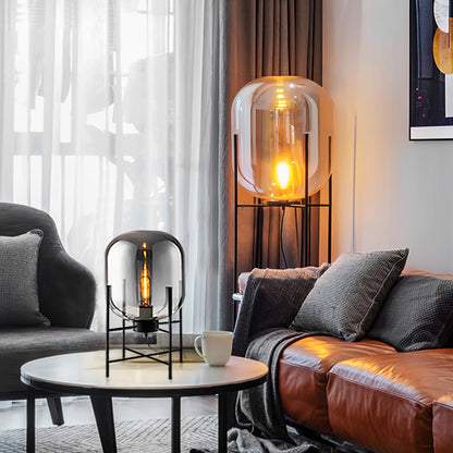 Oda Floor Lamp with Hand Blown Glass, LED, Indoor Use