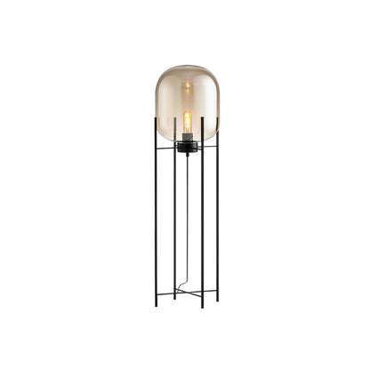 Oda Floor Lamp with Hand Blown Glass, LED, Indoor Use