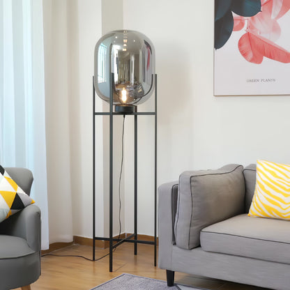 Oda Floor Lamp with Hand Blown Glass, LED, Indoor Use