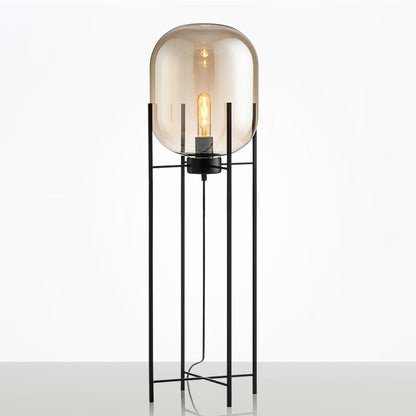 Oda Floor Lamp with Hand Blown Glass, LED, Indoor Use
