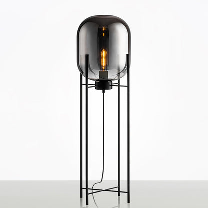 Oda Floor Lamp with Hand Blown Glass, LED, Indoor Use