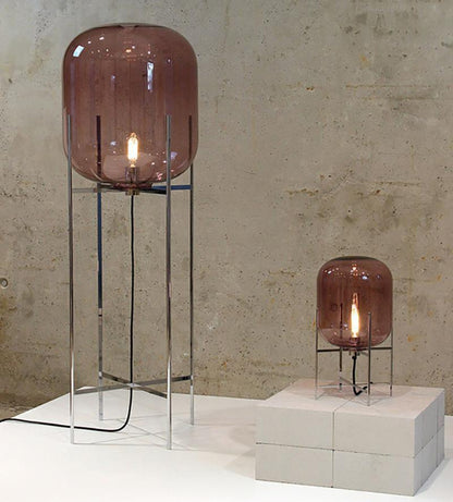 Oda Floor Lamp with Hand Blown Glass, LED, Indoor Use