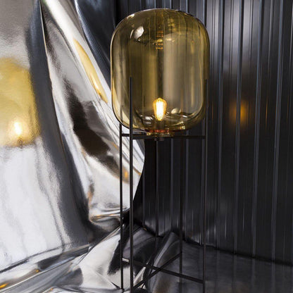 Oda Floor Lamp with Hand Blown Glass, LED, Indoor Use