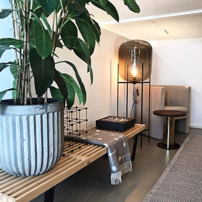 Oda Floor Lamp with Hand Blown Glass, LED, Indoor Use