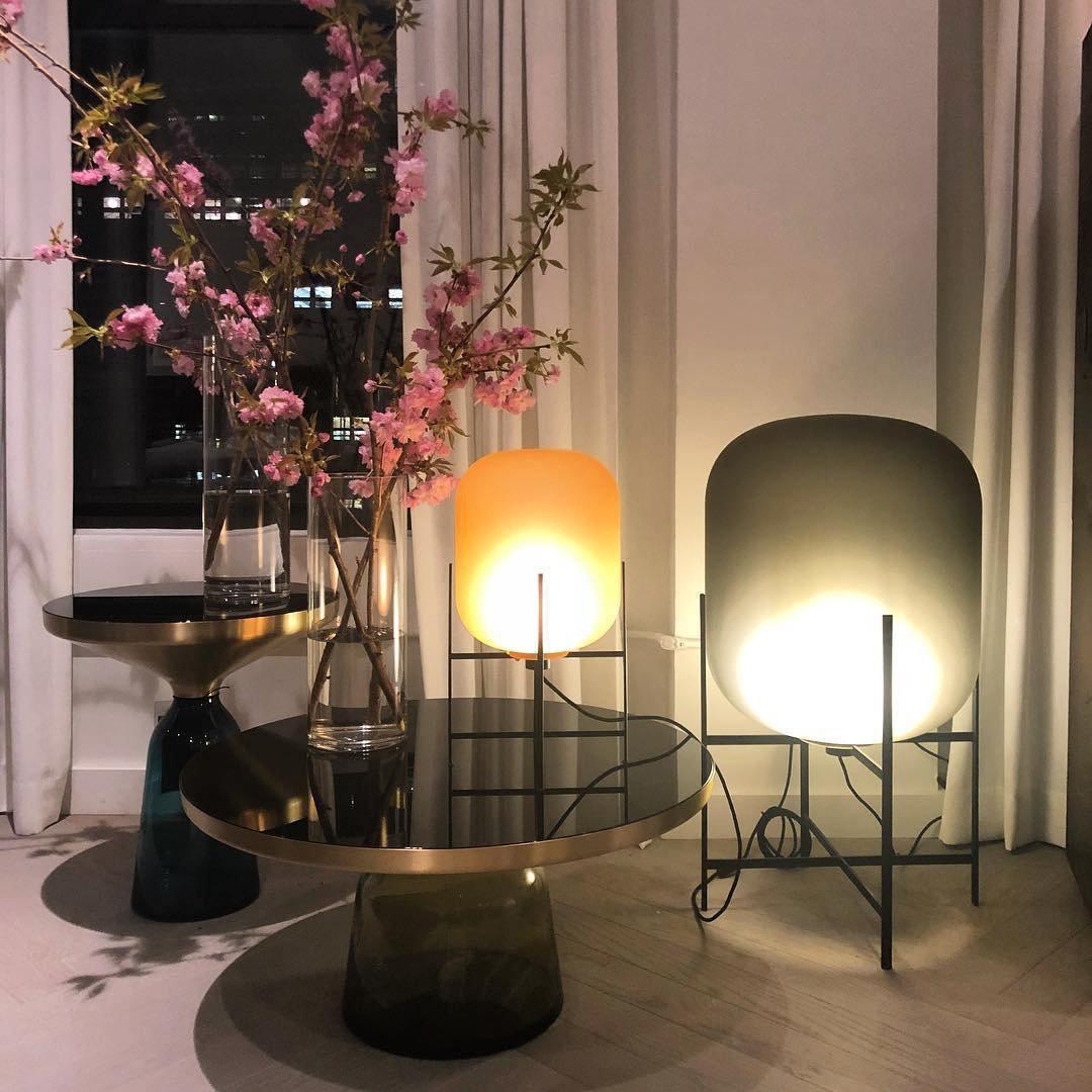 Oda Floor Lamp with Hand Blown Glass, LED, Indoor Use