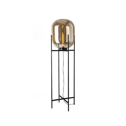 Oda Floor Lamp with Hand Blown Glass, LED, Indoor Use