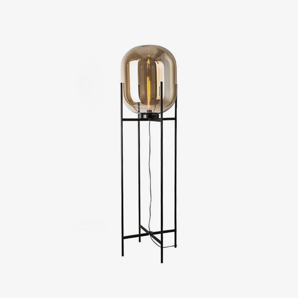 Oda Floor Lamp with Hand Blown Glass, LED, Indoor Use