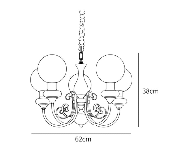 Modern Creative Art Onyx Chandelier - 3 or 5 Heads