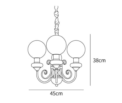 Modern Creative Art Onyx Chandelier - 3 or 5 Heads