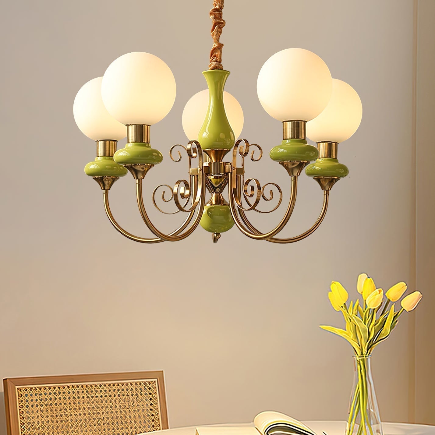 Modern Creative Art Onyx Chandelier - 3 or 5 Heads