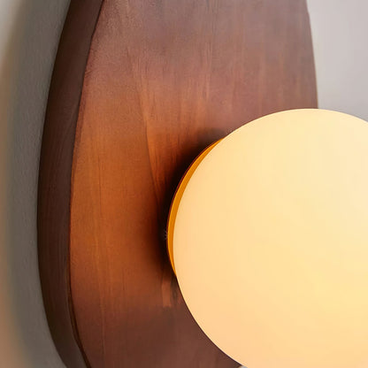 Orba Walnut Wall Lamp - LED Indoor Lighting, Elegant Design