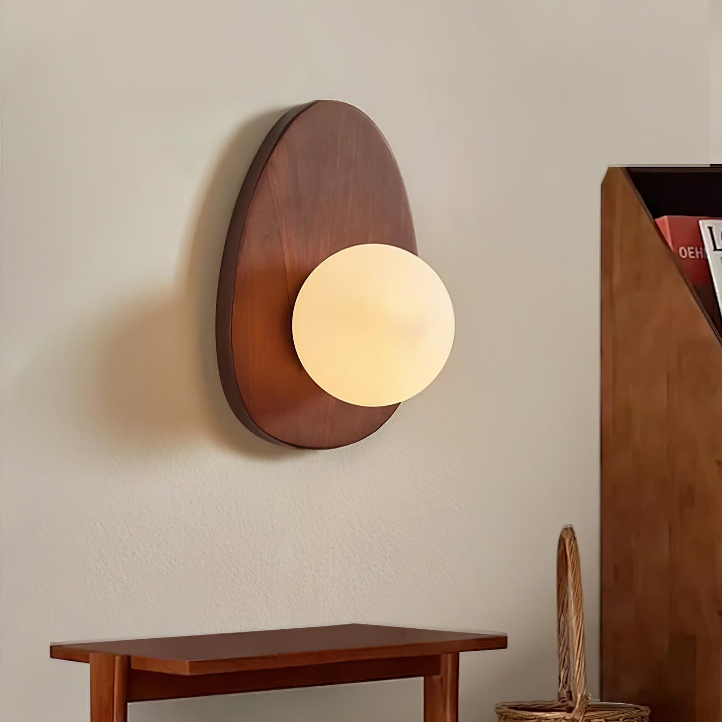 Orba Walnut Wall Lamp - LED Indoor Lighting, Elegant Design