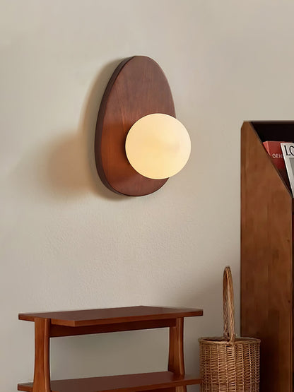 Orba Walnut Wall Lamp - LED Indoor Lighting, Elegant Design