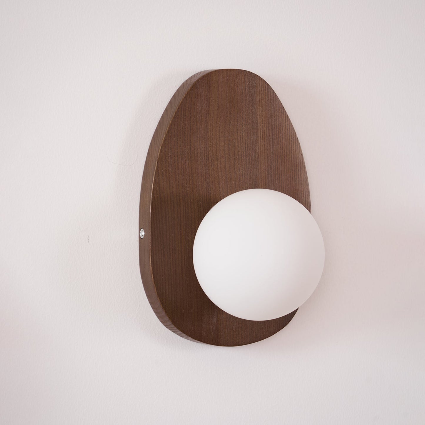 Orba Walnut Plug-in Wall Lamp with LED Indoor Lighting