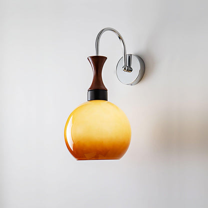 Orbique Wall Sconce LED Light Fixture - Modern Glass Shade