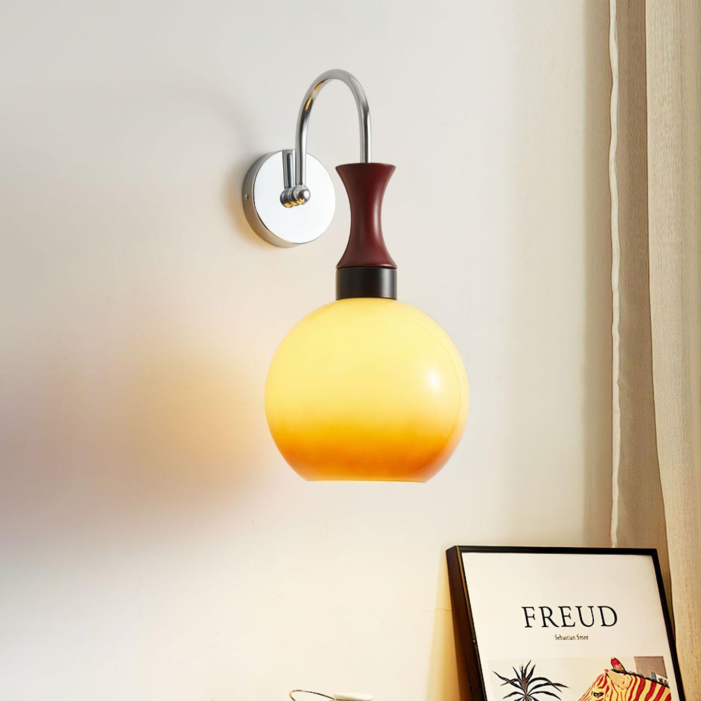 Orbique Wall Sconce LED Light Fixture - Modern Glass Shade