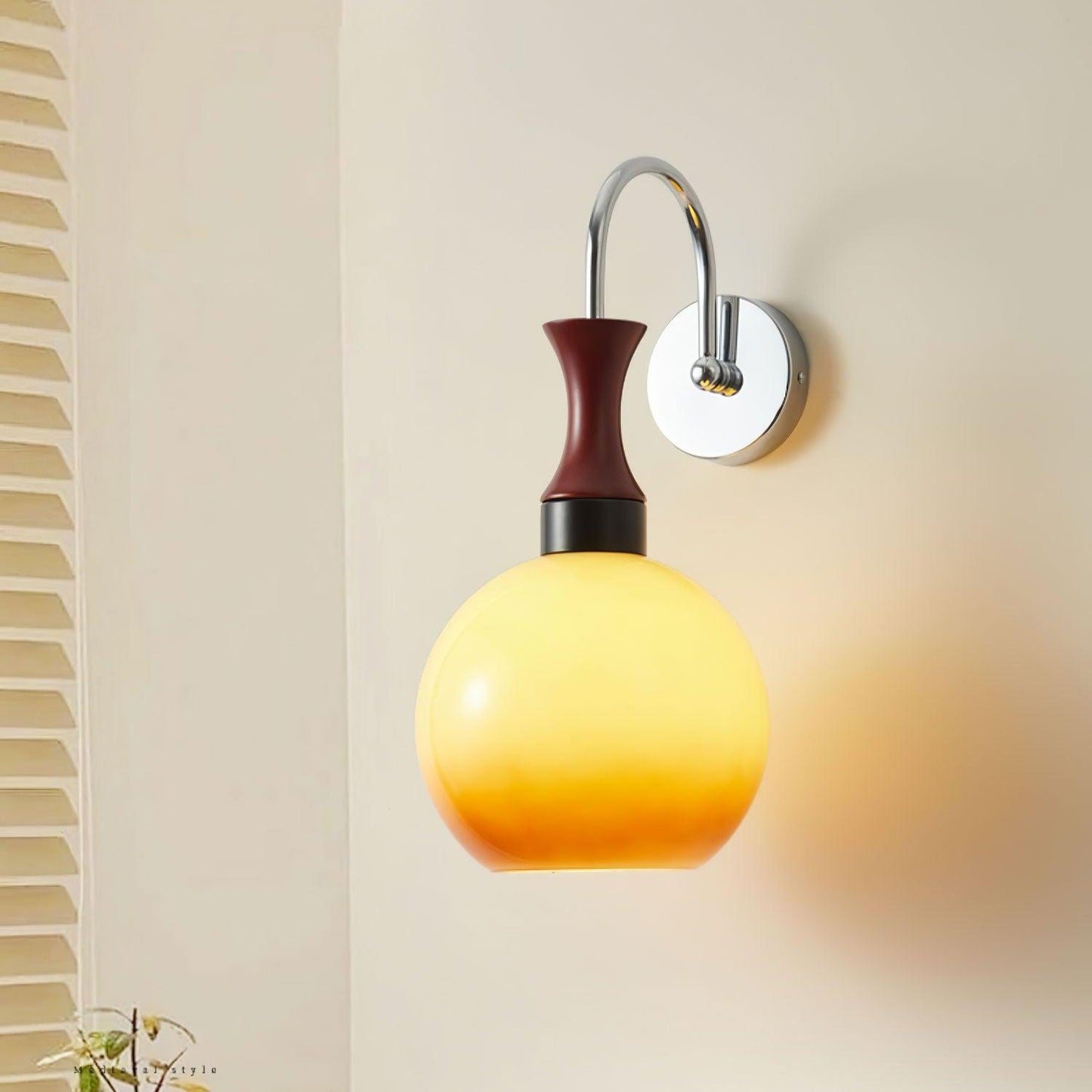 Orbique Wall Sconce LED Light Fixture - Modern Glass Shade