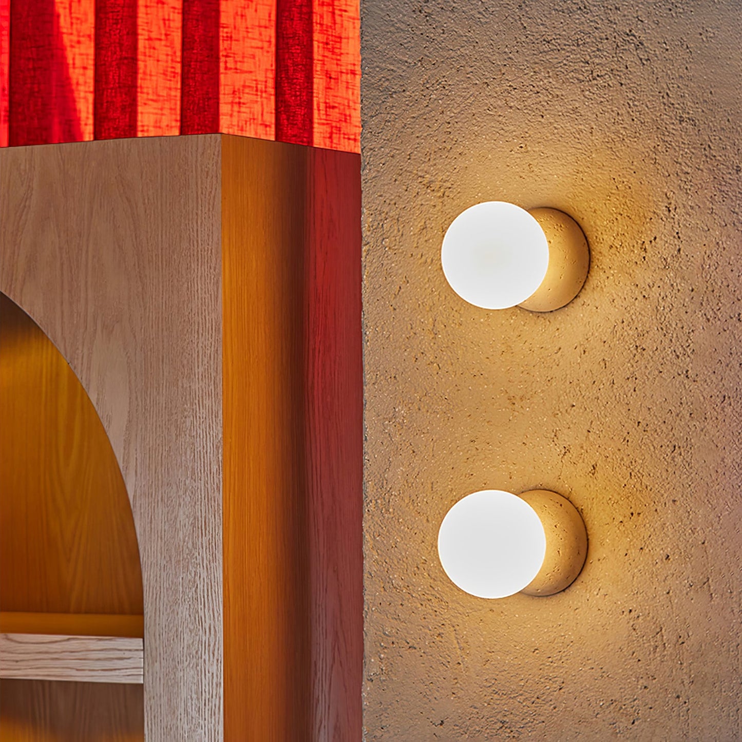 Origo Wall Lamp - LED Indoor Concrete and Glass Light