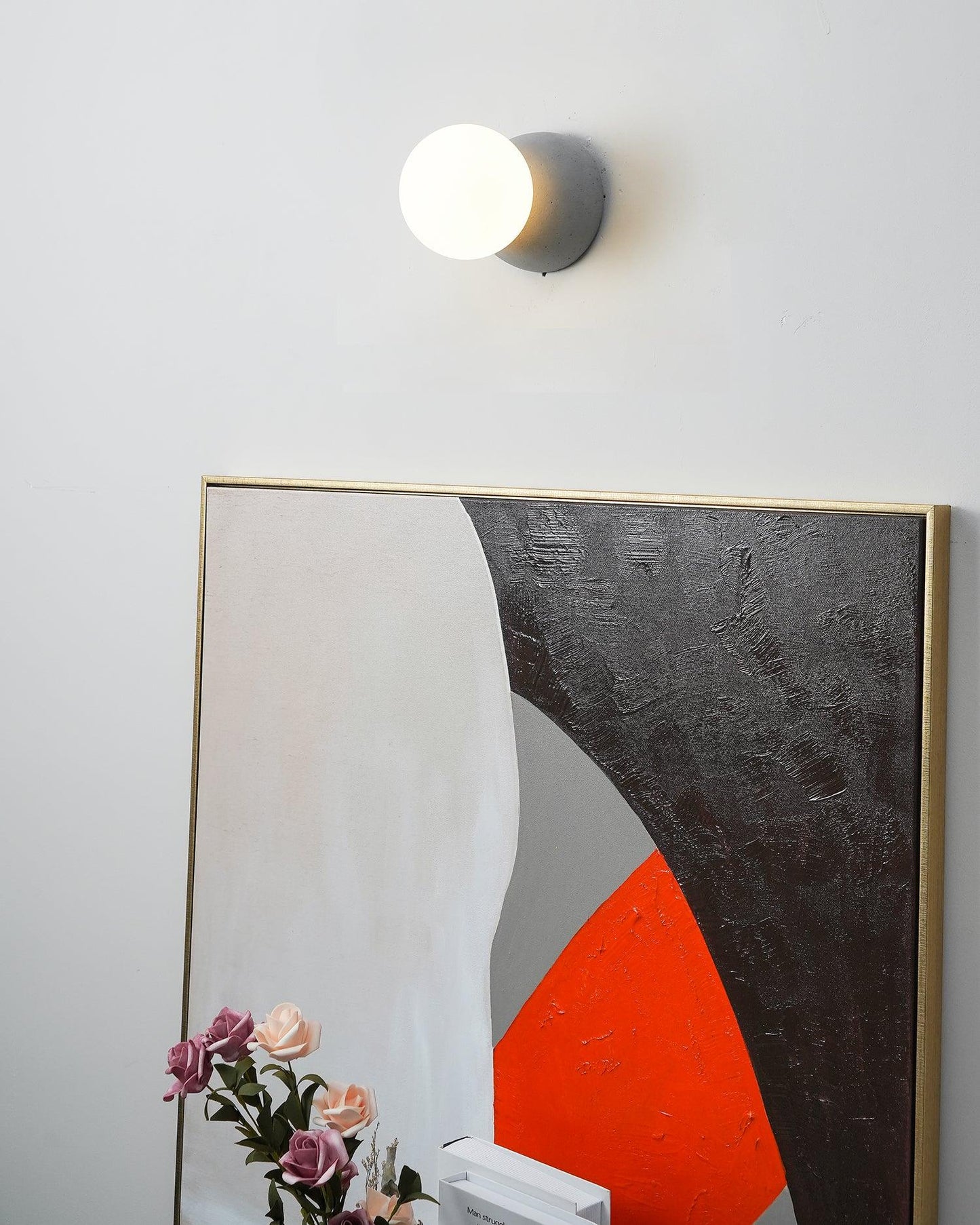 Origo Wall Lamp - LED Indoor Concrete and Glass Light