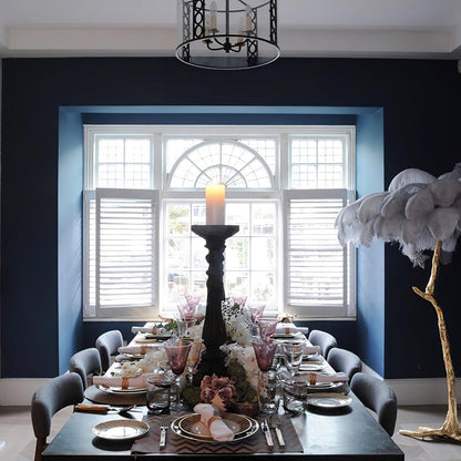 Ostrich Feather Brass Floor Lamp - Luxury Indoor Lighting