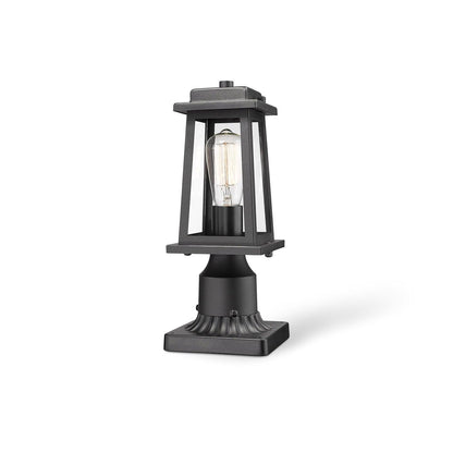Outdoor Lantern Post Lights - Black Metal, LED, Waterproof