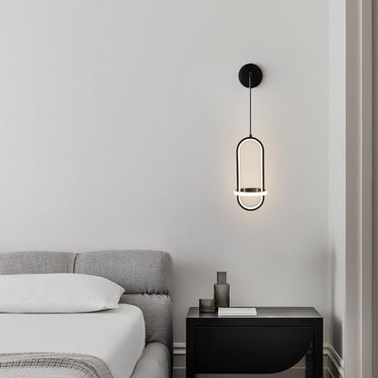 Oval Brass Wall Light with Three Color LED Options