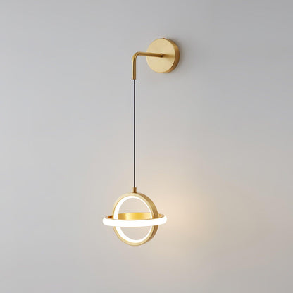 Oval Brass Wall Light with Three Color LED Options
