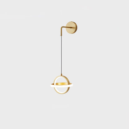 Oval Brass Wall Light with Three Color LED Options