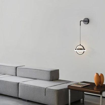 Oval Brass Wall Light with Three Color LED Options
