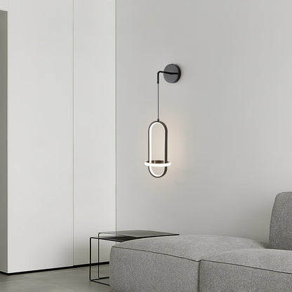 Oval Brass Wall Light with Three Color LED Options