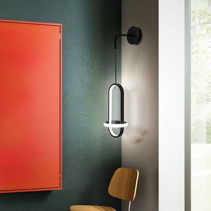 Oval Brass Wall Light with Three Color LED Options