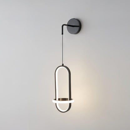 Oval Brass Wall Light with Three Color LED Options