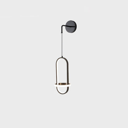Oval Brass Wall Light with Three Color LED Options