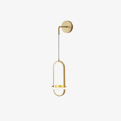 Oval Brass Wall Light with Three Color LED Options