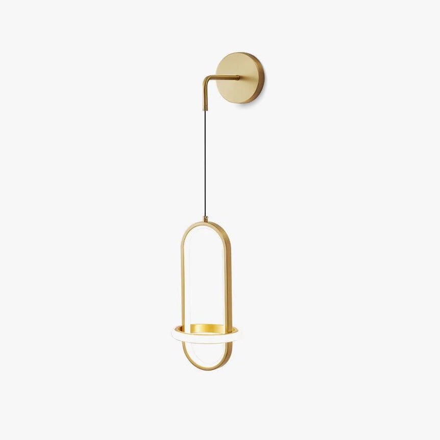 Oval Brass Wall Light with Three Color LED Options