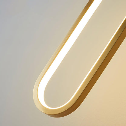 Oval LED Brass Wall Lamp with Dimmable 3-Color Light