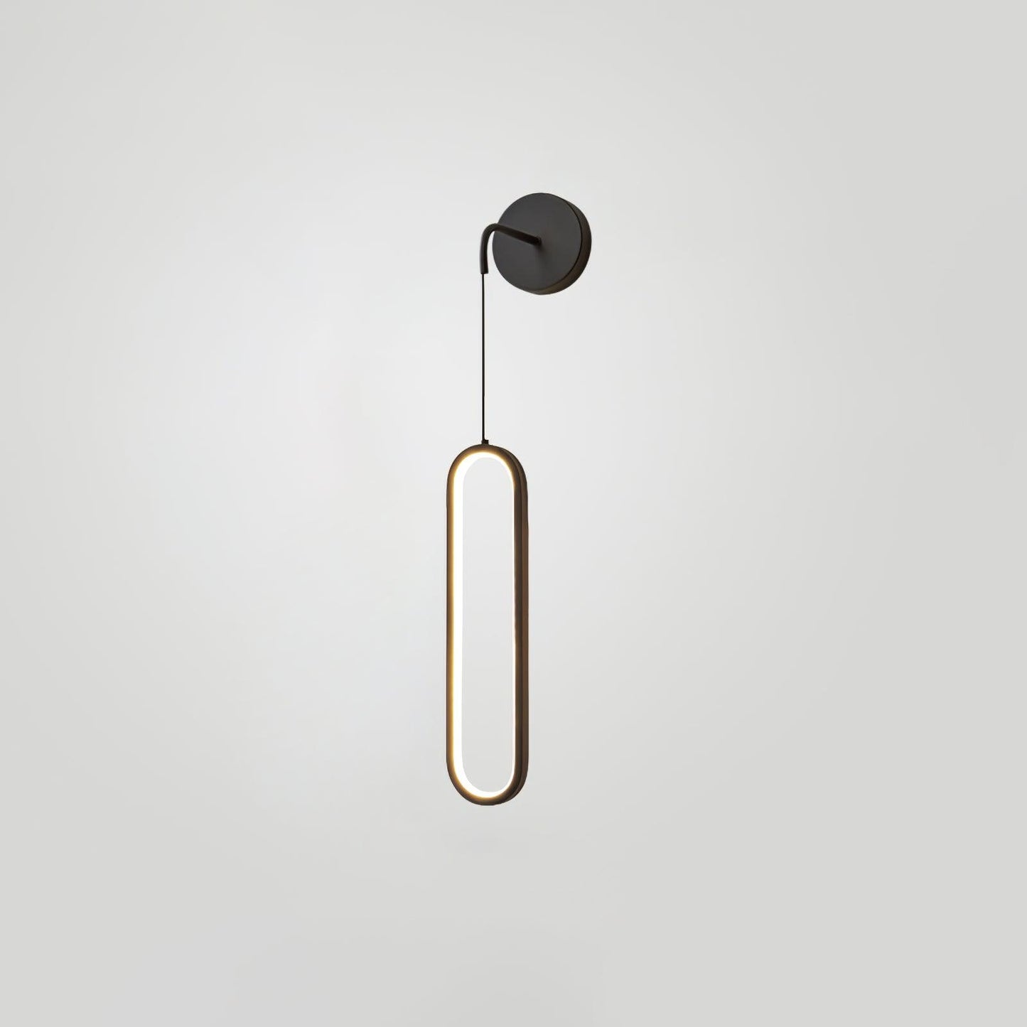 Oval LED Brass Wall Lamp with Dimmable 3-Color Light