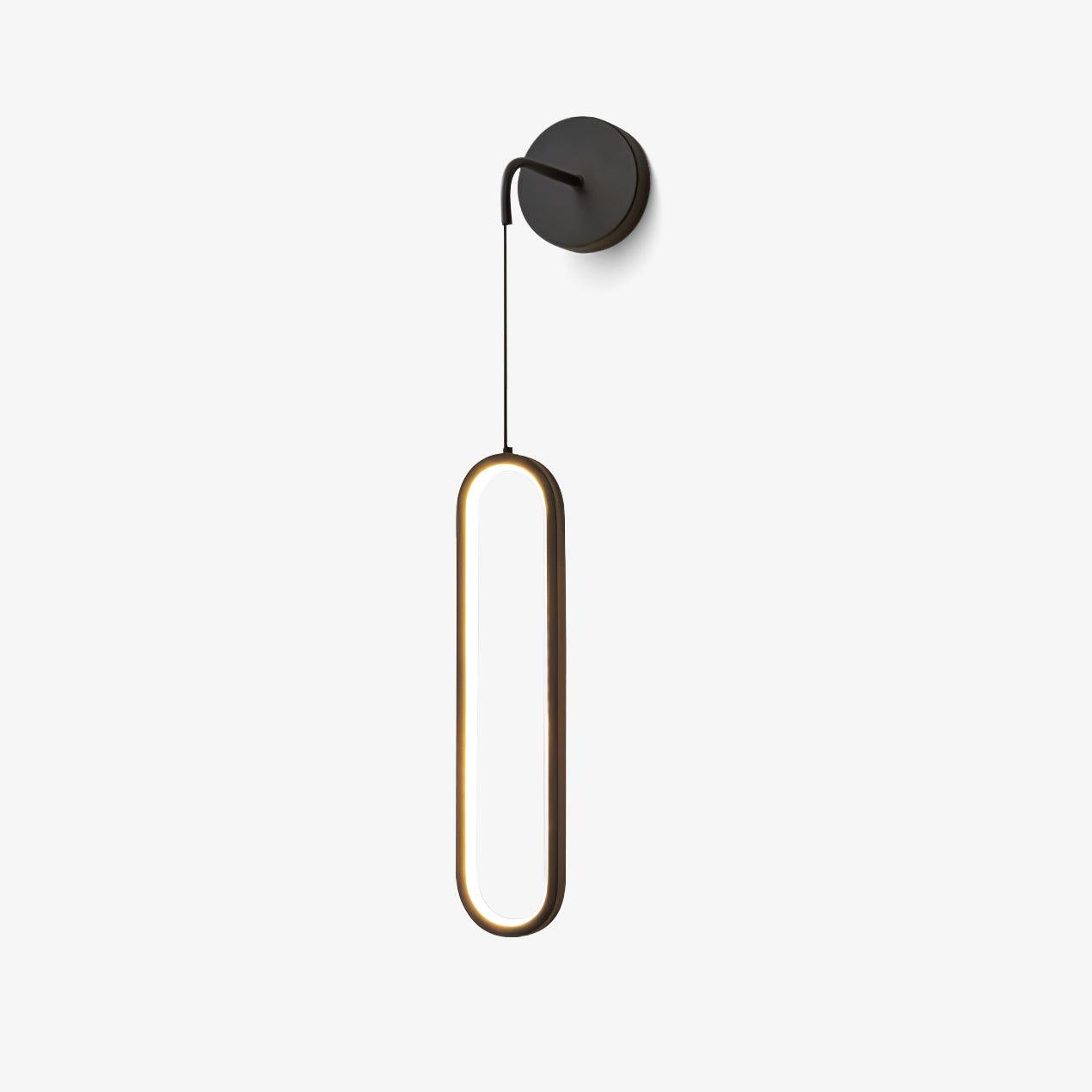 Oval LED Brass Wall Lamp with Dimmable 3-Color Light