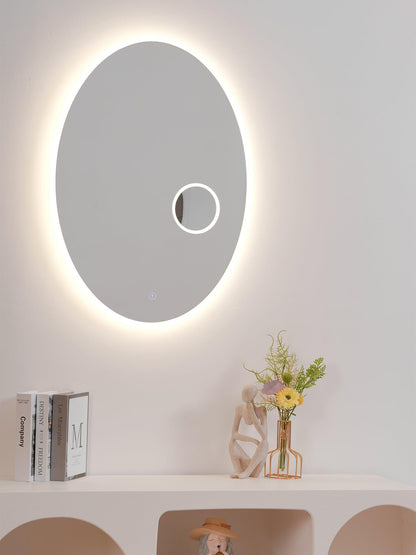 Oval Mirror Light with LED Backlit and Magnifying Mirror
