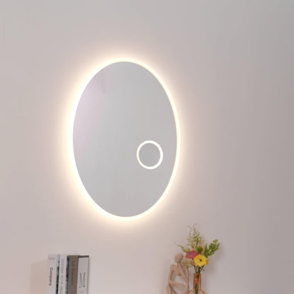 Oval Mirror Light with LED Backlit and Magnifying Mirror