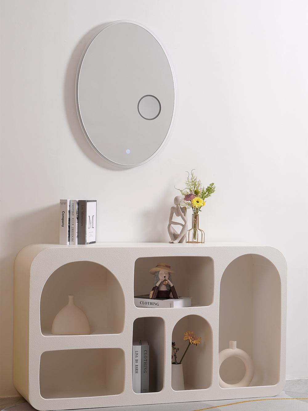 Oval Mirror Light with LED Backlit and Magnifying Mirror