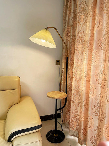 Ozz Floor Lamp - Modern LED Metal & Marble Design, Black Gold