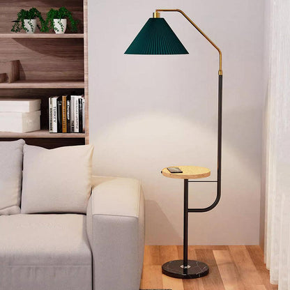Ozz Floor Lamp - Modern LED Metal & Marble Design, Black Gold